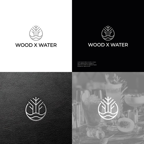 Monochrome Logo for Austin Cocktail Bar Design by 3nigma