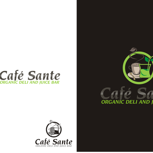 Create the next logo for "Cafe Sante" organic deli and juice bar デザイン by uncurve
