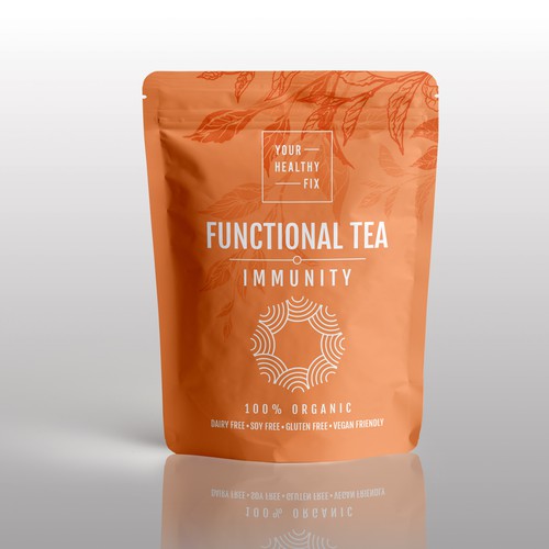 Functional Tea collection design for a health supplement brand! Design by Claudia Gabriela