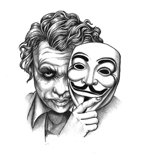 Tattoo Designs - Joker Anonymous Design by RadeM