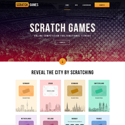 Functional Fitness Online Competition Website | Scratch Games Design by Obizzy