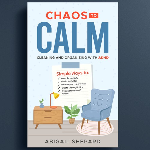 Simple and Empowering book cover for cleaning and organizing Diseño de Rezy