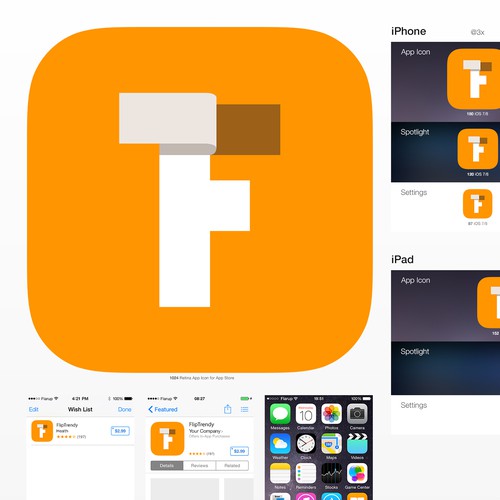 Create an original and unique iOS App Icon for our Fashion Shopping App ...