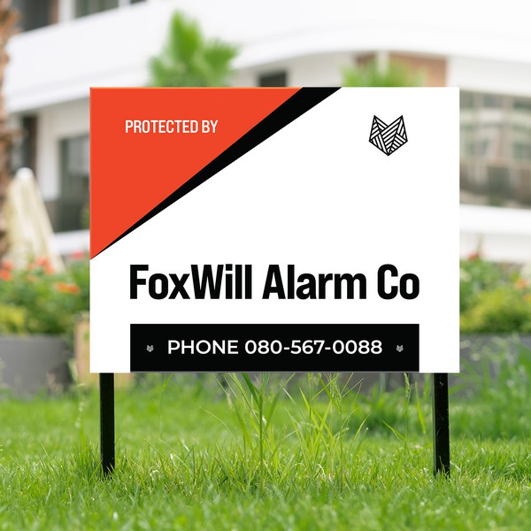  Strong/Bold Security Yard Sign for an alarm company