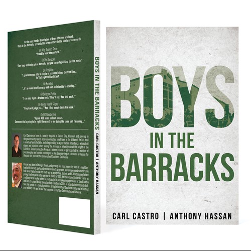 We need a compelling book cover to show life in the US ARMY today AFTER two decades of war. Design by elQue.design