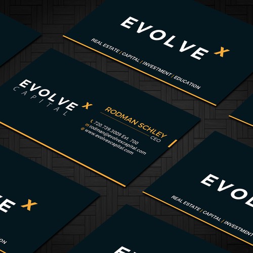 Design a Powerful Business Card to Bring EvolveX Capital to Life! Design by RENEXIT