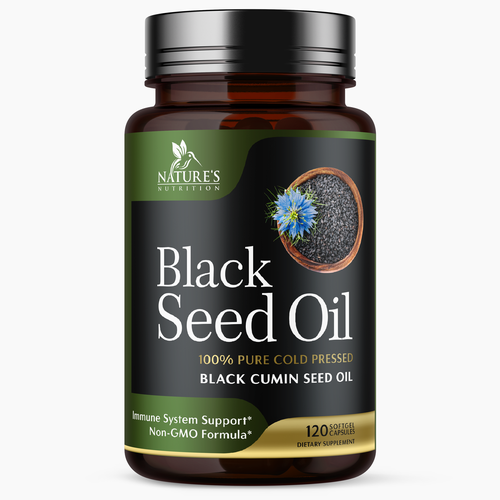 Natural Black Seed Oil Design Needed for Nature's Nutrition Design by Encephalon™