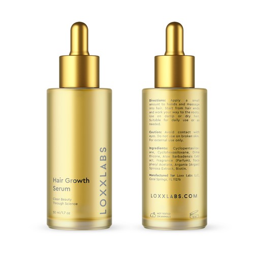 Serum Bottle Packaging For a New Haircare Line Design by bcra