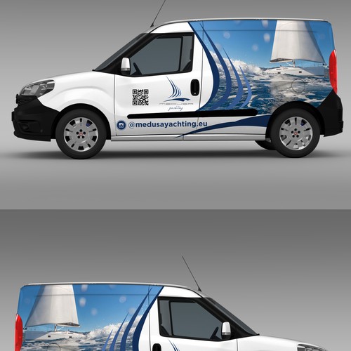 Set Sail on an Unforgettable Adventure – Design an Artistic Van Wrap for Our Charter Sailing Company Design by icon89GraPhicDeSign