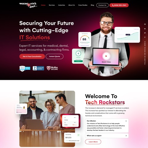 Cutting-Edge Website Design for Premier MSP/MSSP - Tech Rockstars, Inc Design by Jasmin_A (AMPLE)