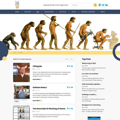 modern redesign for fun technical blog site Design by Technology Wisdom