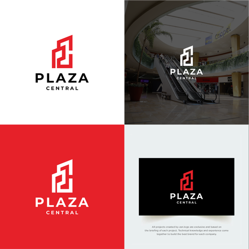 Logotipo Plaza Central Design by zen.logo