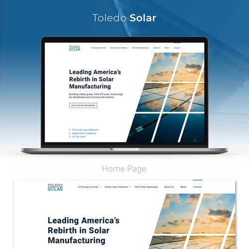 Website Redesign for Solar Panel Manufacturer and Tech Company Design by Vl@daS