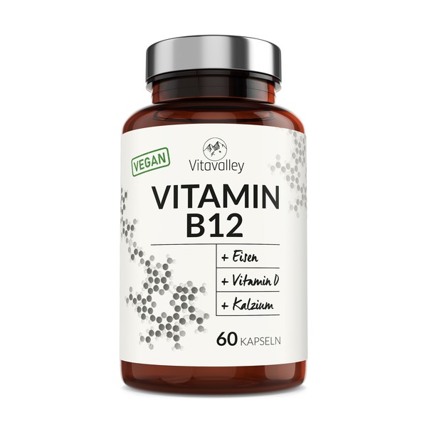 Design by Graphic Factory titled "Label for vegan Vitamin B12 Capsules"