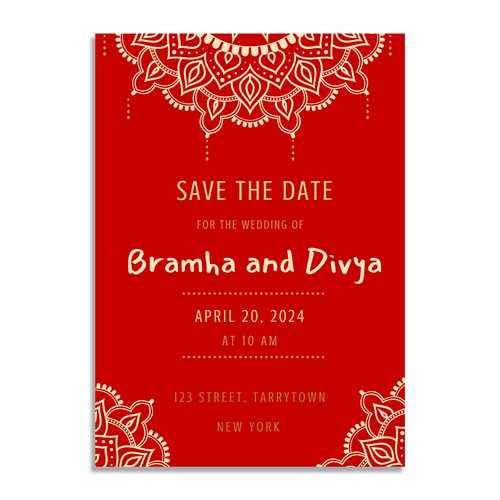 Card or invitation contest entry by Valentina Egina