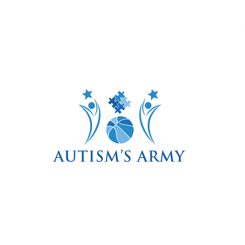 Basketball Logo for Team 'Autism's Army' - Your Winning Logo Featured on Major Sports Network Design by Turaiphie
