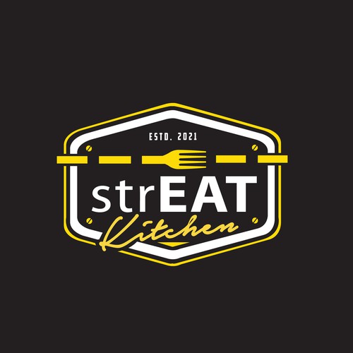 strEAT Kitchen Logo Design by Fortuna Design