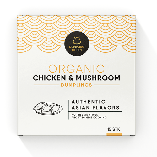 Design a premium and morden packaging for a healthy organic dumpling box Design by Sayyed Jamshed