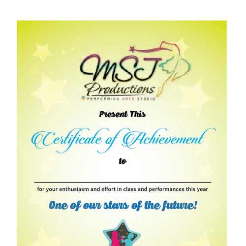 Creating a Dance Studio Certificate of Acheivement Design réalisé par iamthestrange