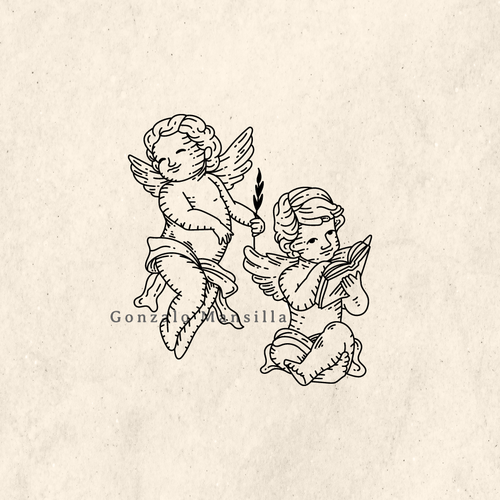 Cherubs at Play Design by GonzArts