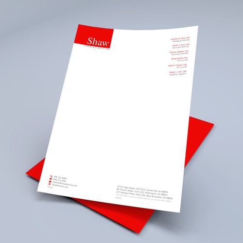 Letterhead for Divorce & Family Law Firm; Modern, Minimalist, Conservative Design Design by Xclusive16