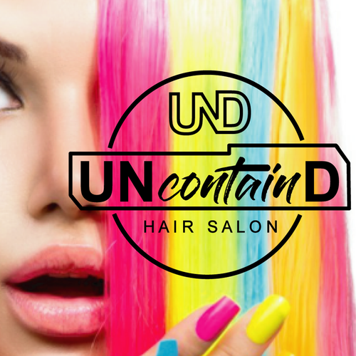 Think UNcontainD - Logo for Cutting Edge Hair Salon Design réalisé par Purple Pie