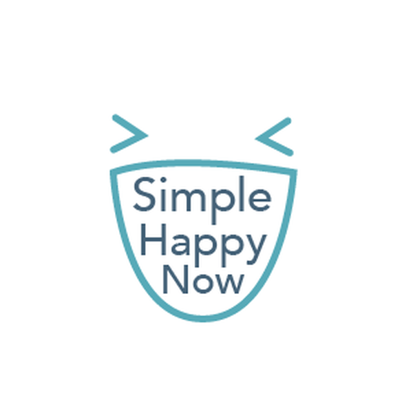 Create a simple, clean and playful logo design for Simple Happy Now