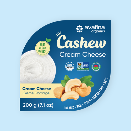 Vegan Cashew Cheese Packaging Rebrand Design by Ganesh Anvekar