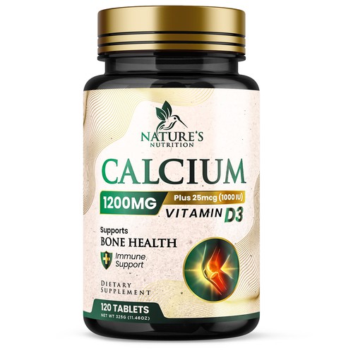 Calcium Plus Vitamin D3 Design Needed for Nature's Nutrition Design réalisé par Davi Giolo ★