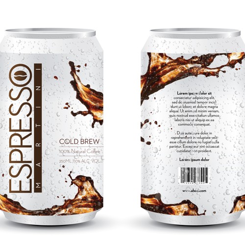 Logo / Product Design for new Espresso Martini beverage Design by Dakamrank