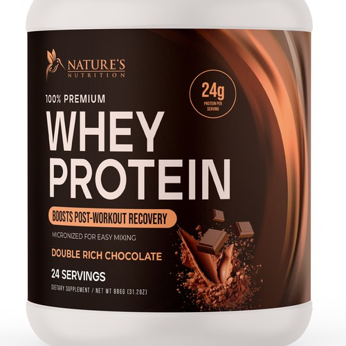 Diseño de Tasty Whey Protein Chocolate Design Needed for Nature's Nutrition de UnderTheSea™