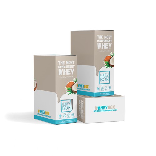 Design a retail case for our whey protein sachets Design by syakuro