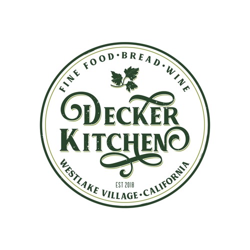 Create a rustic artisan logo for Decker Kitchen Design by Graphema Digital