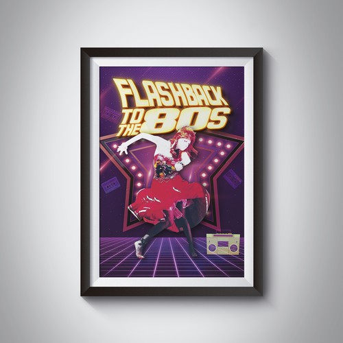 Poster for 1980s Pop Music Stage Show Design by Creative Thinking