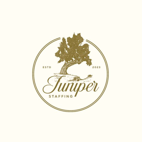 Juniper Staffing.  Convert my grandpa's drawing into my new business logo! Design by Mr.CreativeLogo