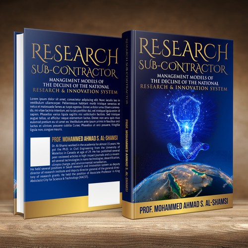 Book Cover Design Suitable for innovation and Research Diseño de studio02
