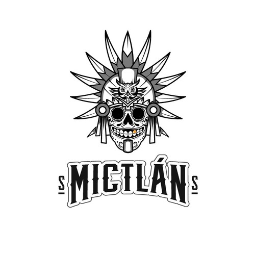 Mexican land of the dead inspired logo for rock recording studio Design by LMS creative labs