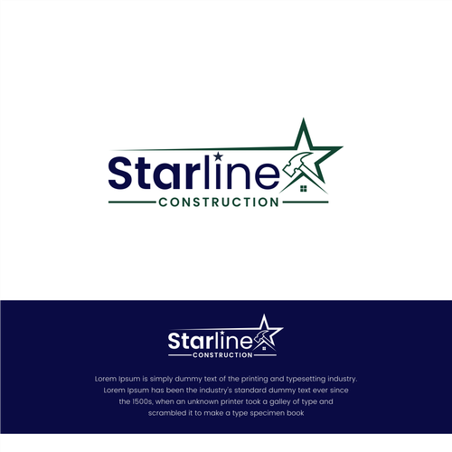Starline Construction Logo Design by amarta_art®