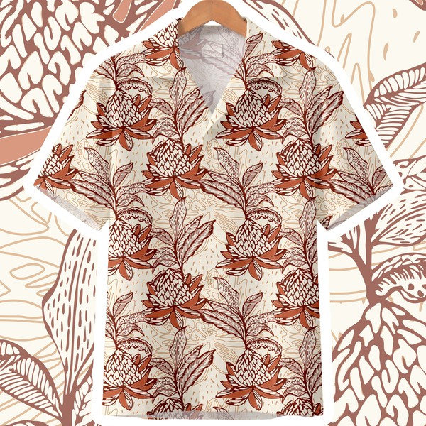 Design by S'D titled "Hand-Drawn Terracotta Botanical Brand Pattern"