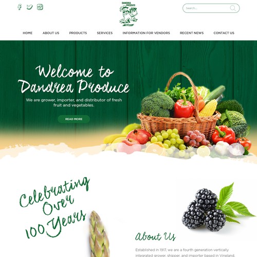 101 year old produce company needs a website to go another 100 Diseño de ♾️e2infinity♾️