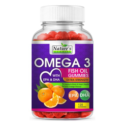 Tasty Omega 3 Fish Oil Gummies Design needed for Nature's Gummies Design by Hanisha P Patel