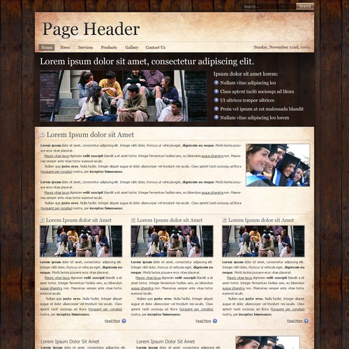 One page Website Templates Diseño de George Will