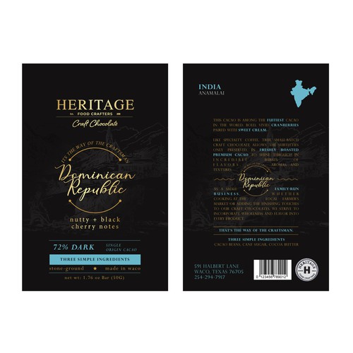 High-End Craft Chocolate Packaging that Creates a Sense of Heritage and Community Diseño de Shereef_CM