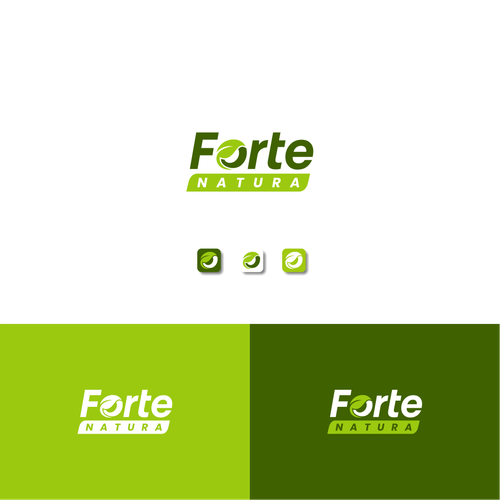 Forte Natura Logo that emphasizes on the word Forte (big) for natural health supplements Design by Bing.
