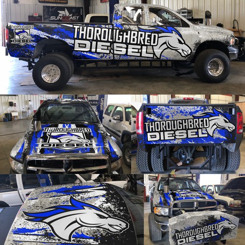 Thoroughbred Diesel needs a Wrap for their RACE TRUCK! Design réalisé par aricaturrash