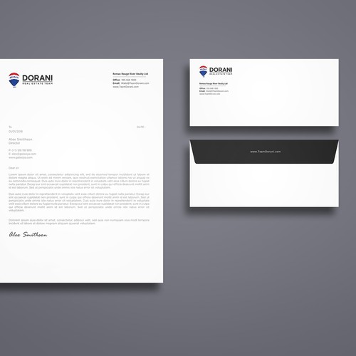 BUSINESS CARD, LETTERHEAD & ENVELOPE Design by Galaxiya