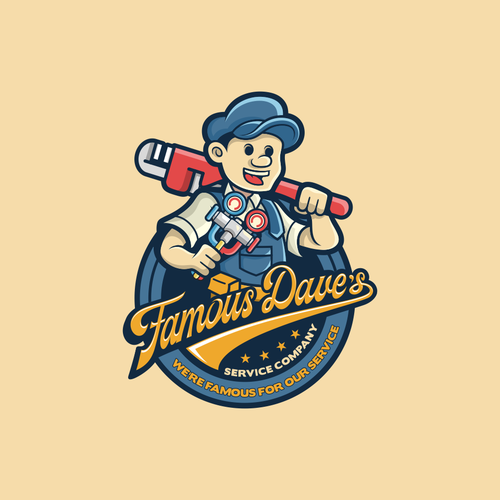 Famous Dave's Service Company Logo Réalisé par VectorCrow87