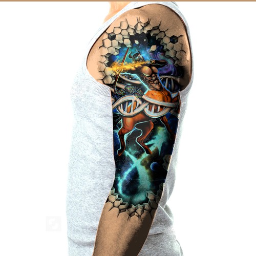 Internet / dna full tattoo sleeve, concurso Tatuagem