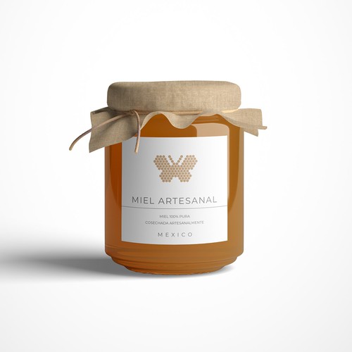 Etiqueta para miel artesanal 100% pura de la reserva la mariposa monarca | Product label contest | 99designs