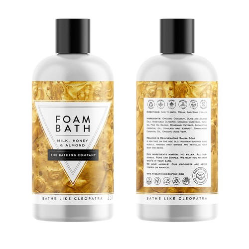 Foam Bath Bottle Labels Design by bcra